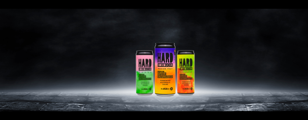 Rudy’s HARD Kombucha low sugar alcoholic drink