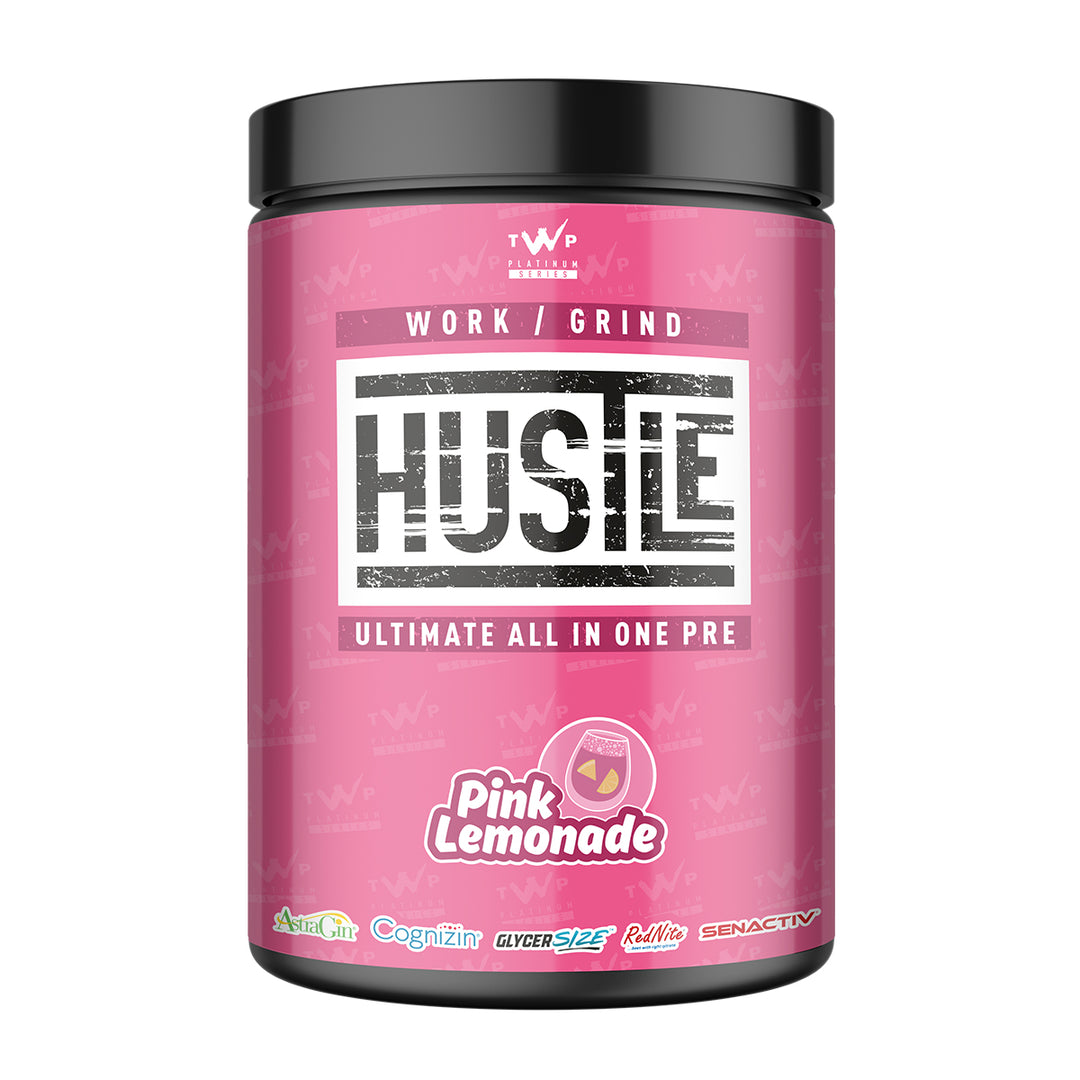TWP WORK / GRIND – HUSTLE Pre-Workout 559g – Pink Lemonade Flavour