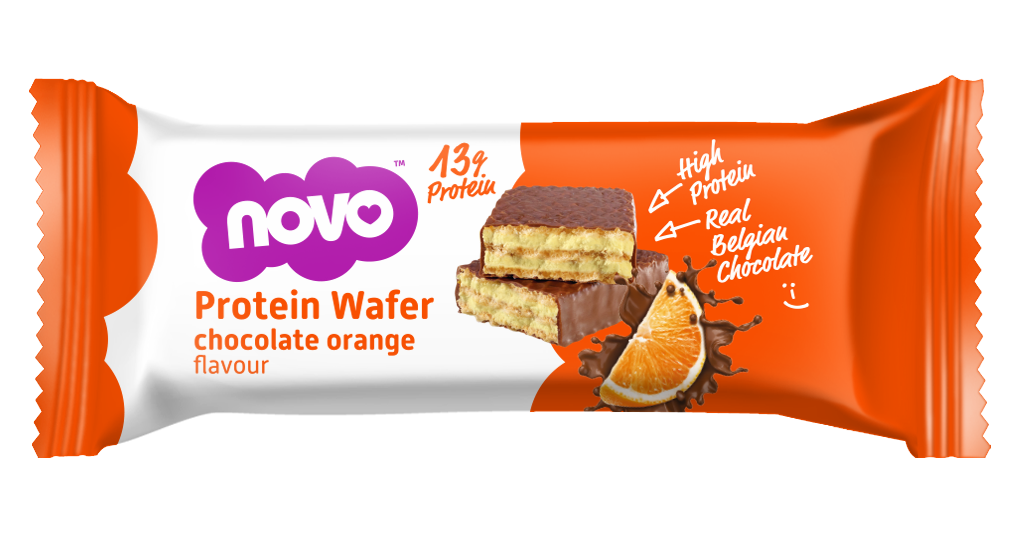 Novo Protein Wafer – Chocolate Orange – High-Protein Snack – 40g Pack