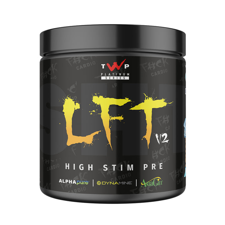 TWP High Stim Strong Pre-Workout – Icey Lemon Sherbert 390g Tub – Intense Energy & Focus