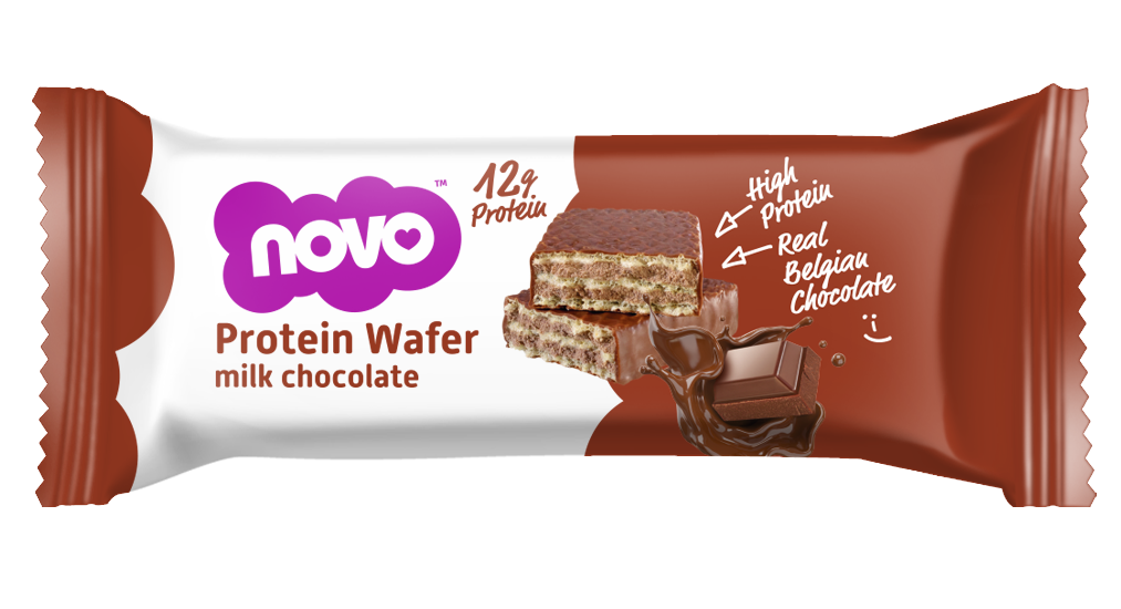 Novo Protein Wafer – Milk Chocolate – High-Protein Snack – 40g Pack