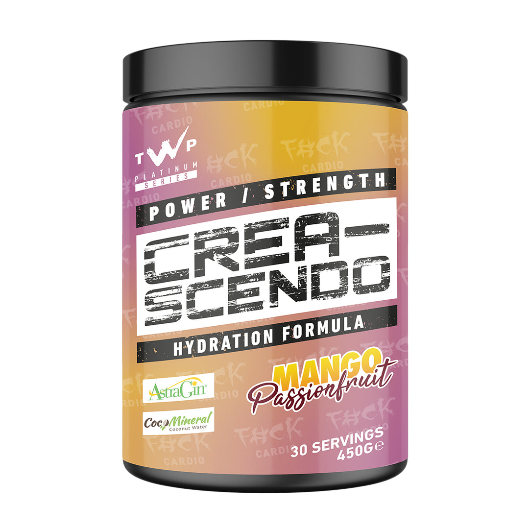TWP CREA-SCENDO Creatine – Mango Passionfruit flavour 450g tub