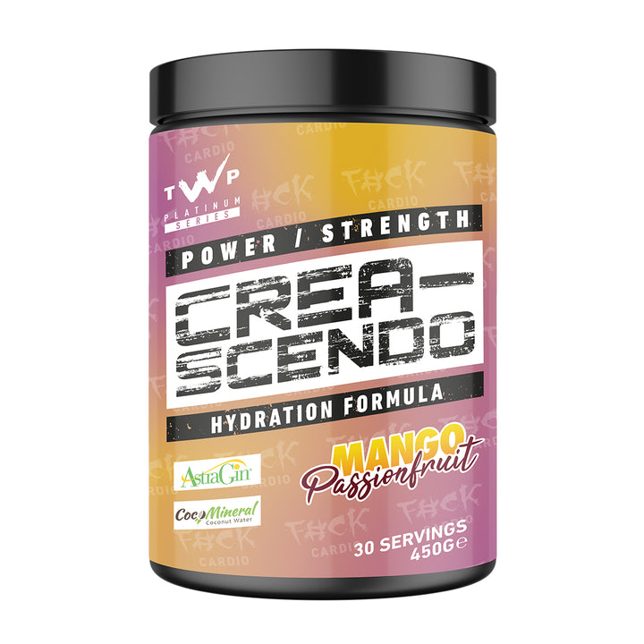 TWP CREA-SCENDO Creatine – Mango Passionfruit flavour 450g tub