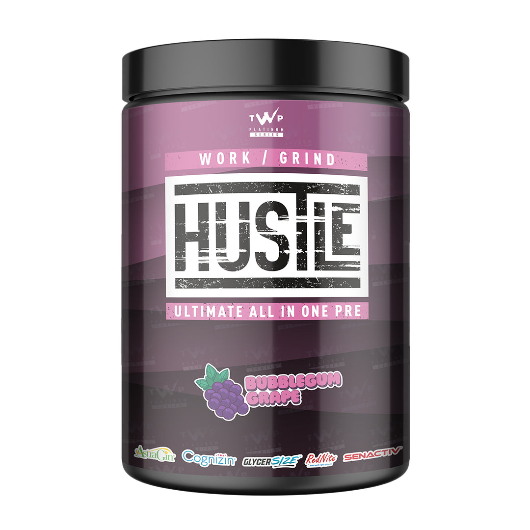 TWP WORK / GRIND – HUSTLE All-In-One Pre-Workout 559g – Bubblegum Grape