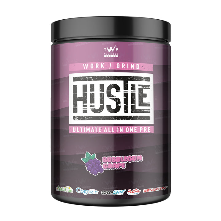 TWP WORK / GRIND – HUSTLE All-In-One Pre-Workout 559g – Bubblegum Grape