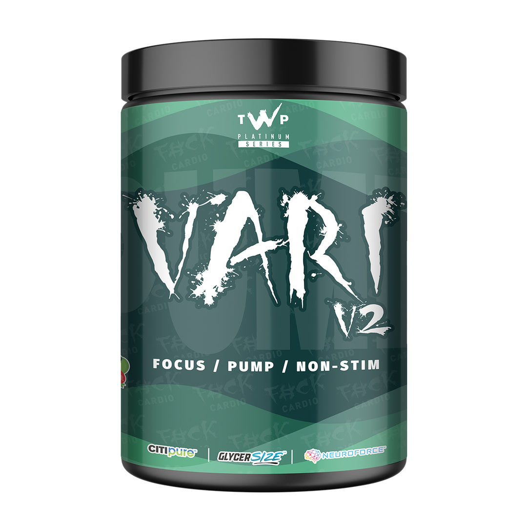 TWP VARI V2 – Fruit Pastilles 580g Tub – Non-Stim Pre-Workout for Focus & Pump