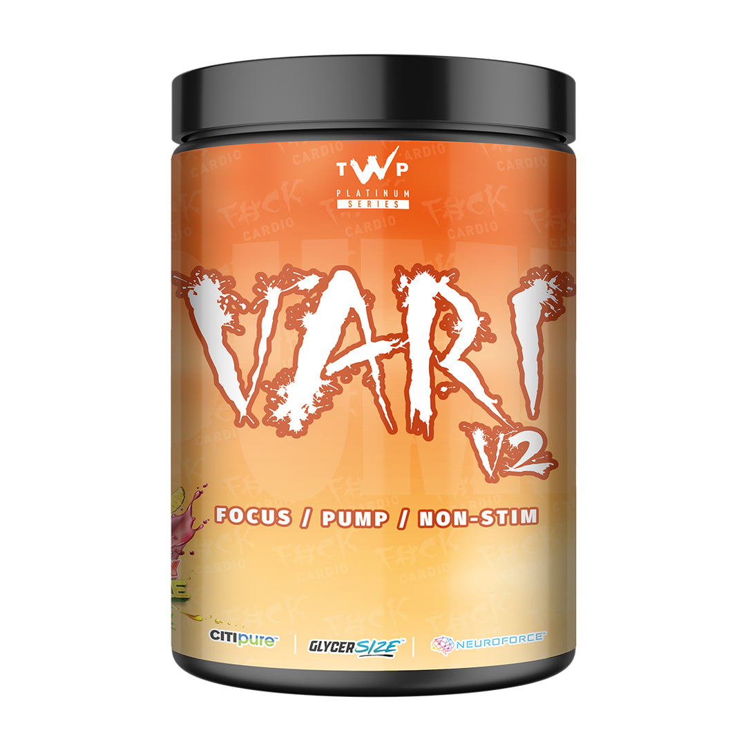 TWP VARI V2 – Strawberry Pineapple 580g Tub – Non-Stim Pre-Workout for Focus & Pump