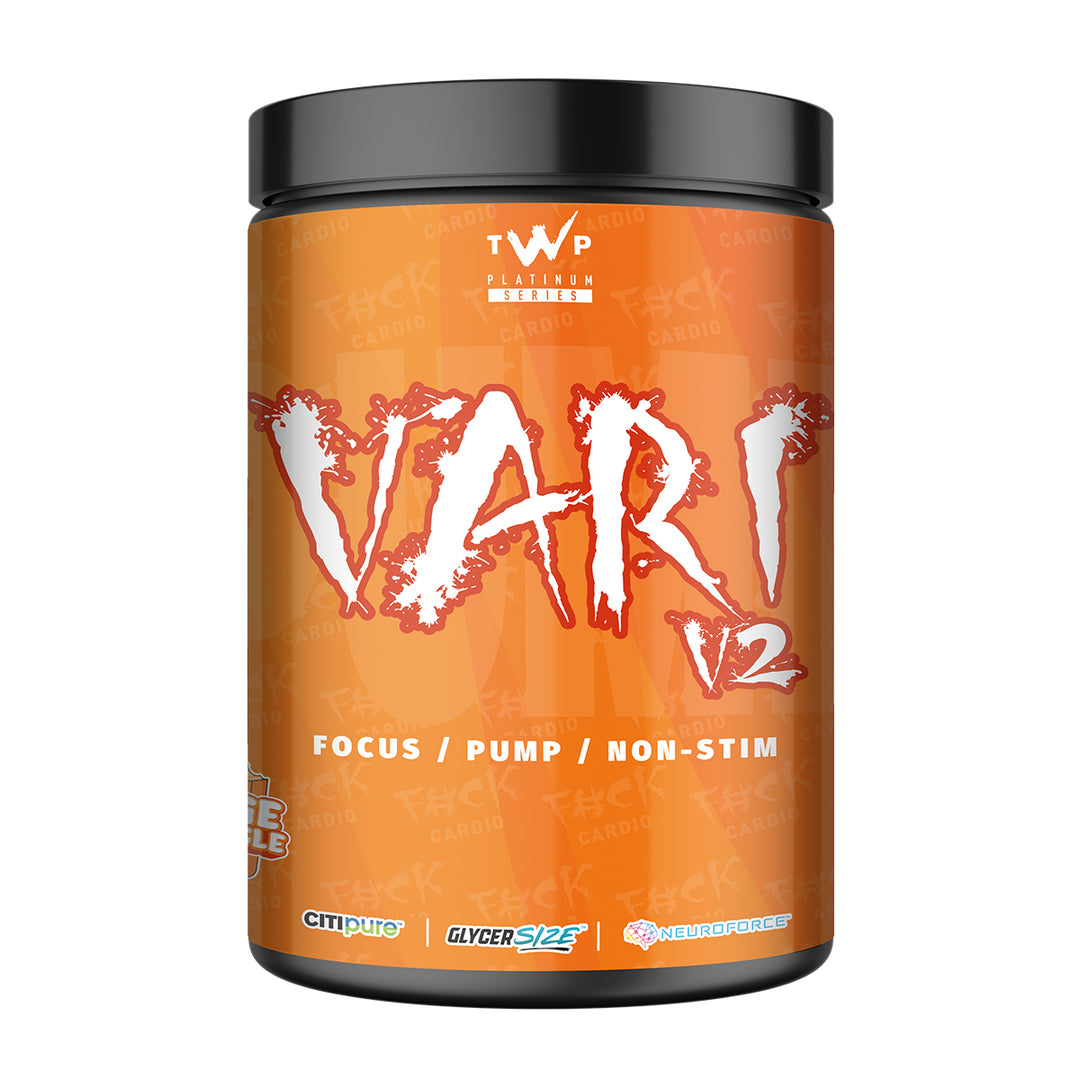 TWP VARI V2 – Orange Dreamsicle 580g Tub – Non-Stim Pre-Workout for Focus & Pump