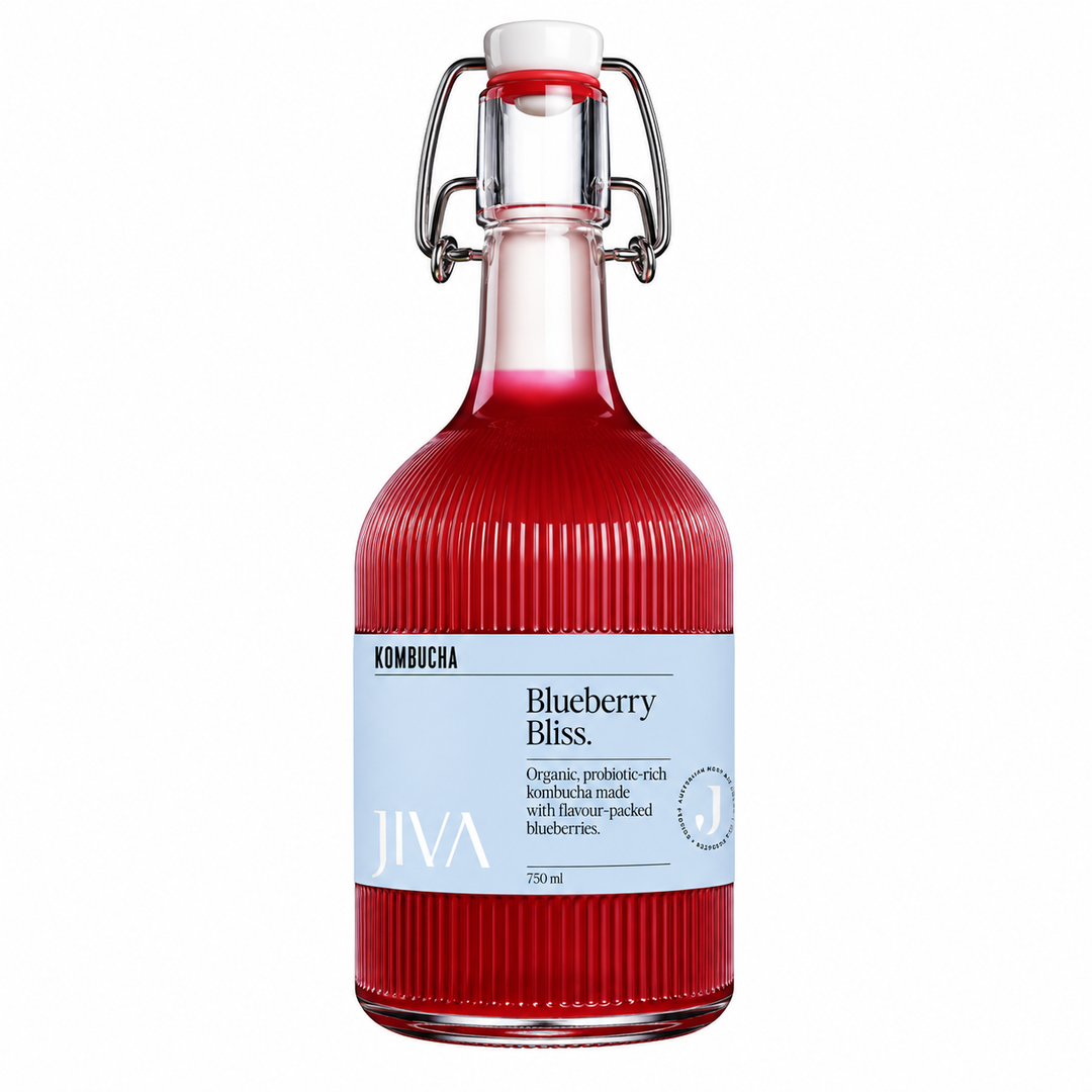 JIVA Kombucha Blueberry Bliss 750ml bottle