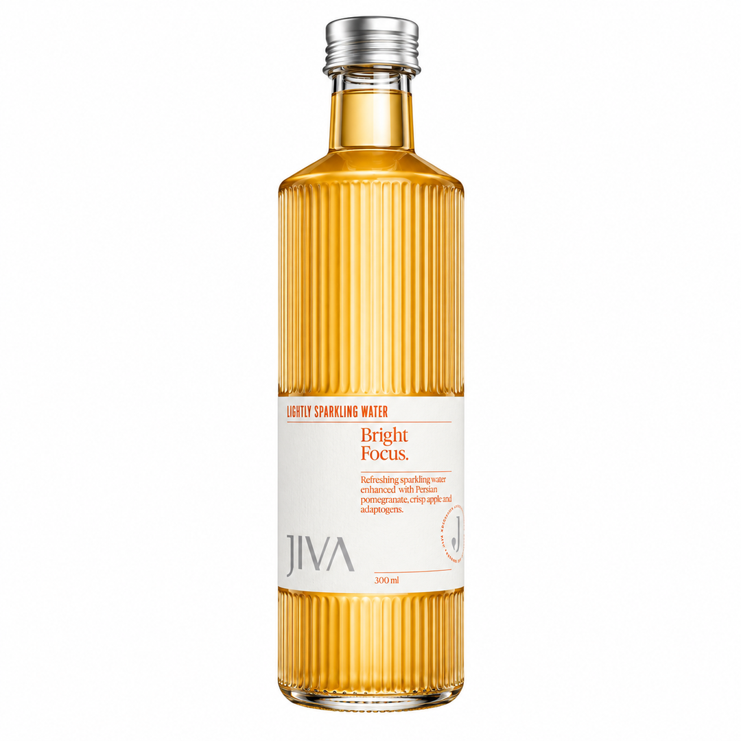 JIVA Bright Focus Sparkling Water 300ml with pomegranate, apple and adaptogens