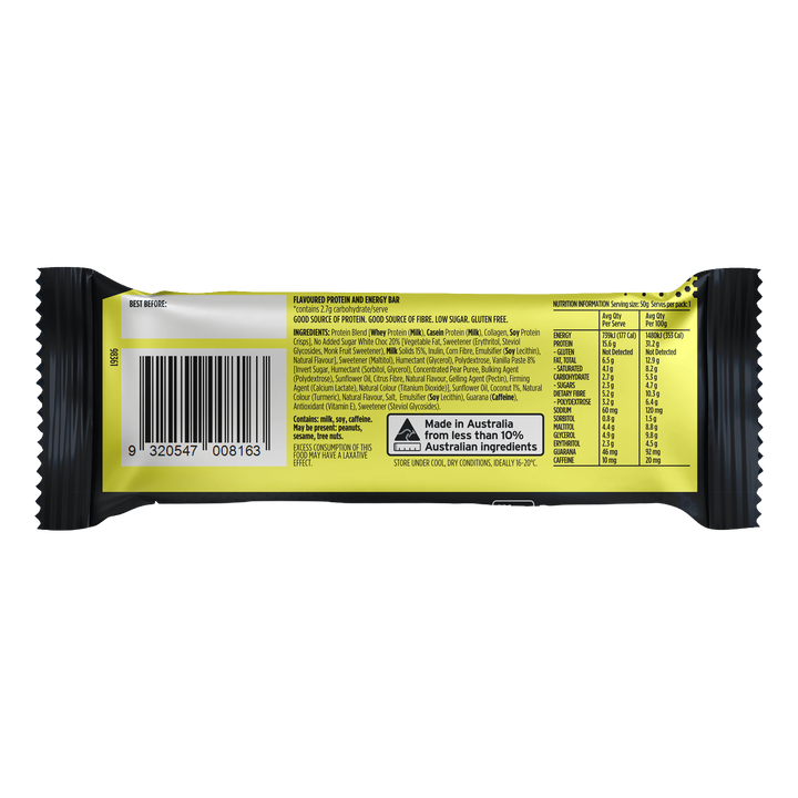 CRANKT Protein + Energy Bar Coconut Lemon Cheesecake 50g