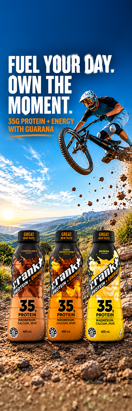 CRANKT Protein + Energy drinks with 35g protein and guarana – distributed by Goodsnet and available at FreshChoice New Zealand.