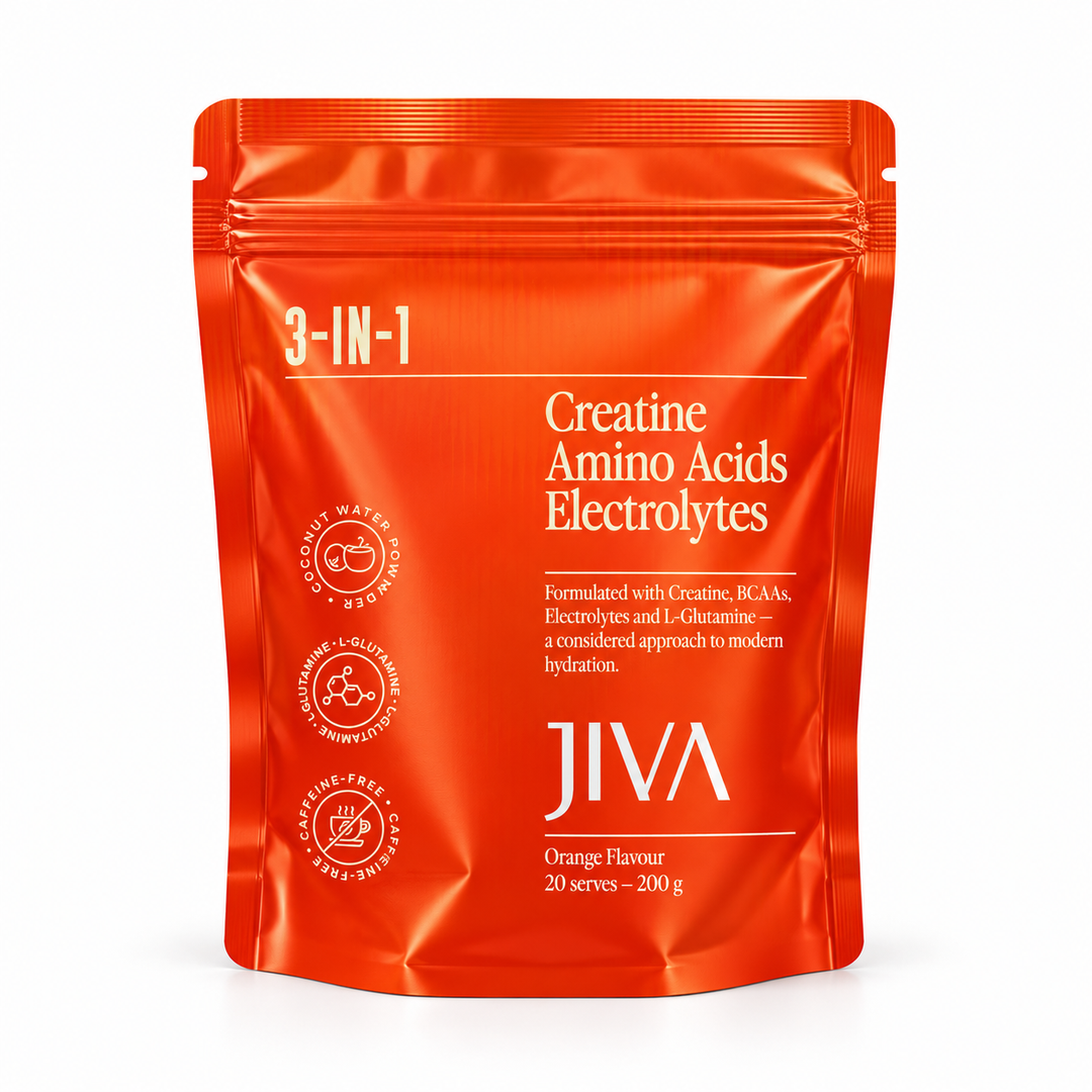 JIVA 3-in-1 Creatine Amino Acids & Electrolytes Orange 200g pouch