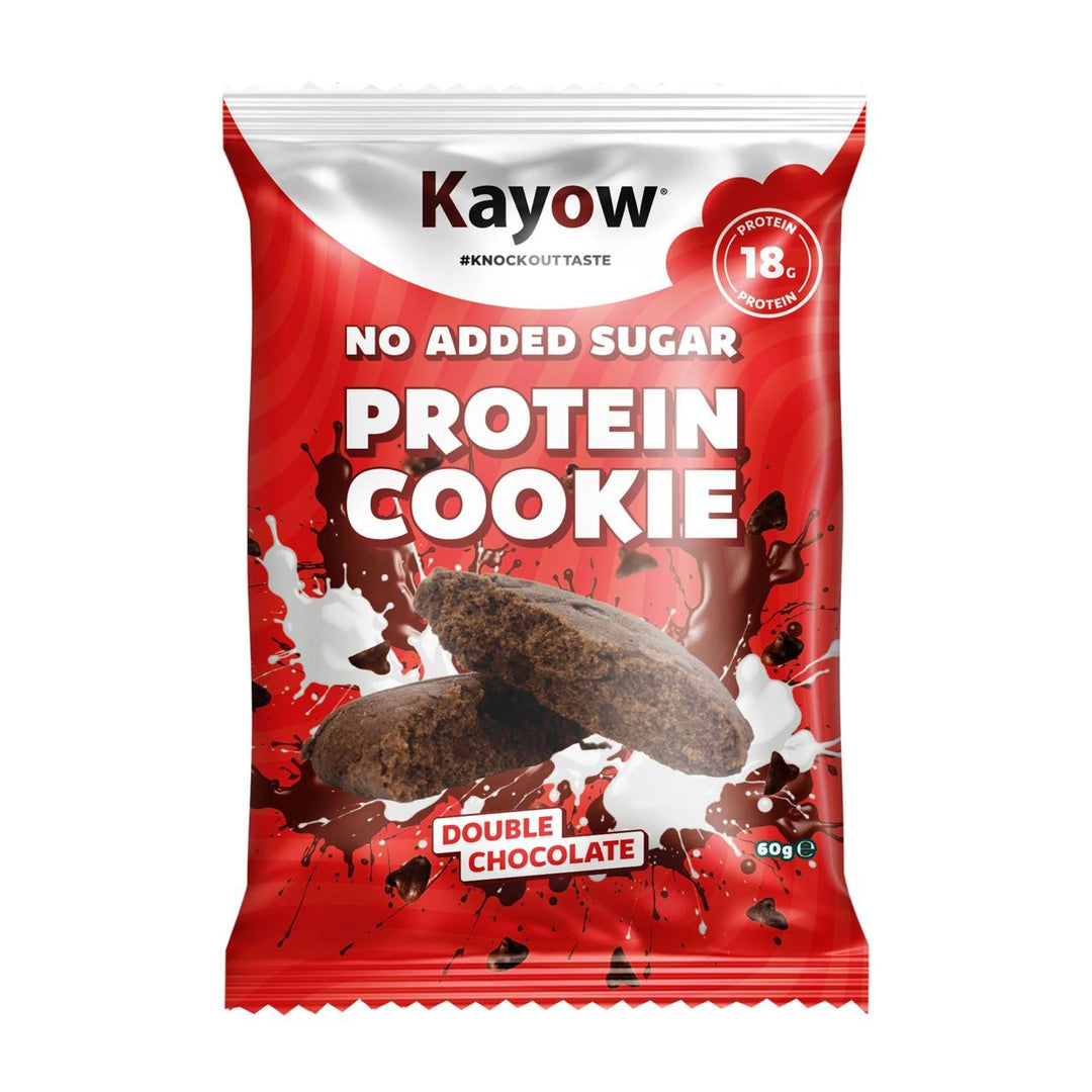 Kayow double chocolate protein cookie 18g protein soft baked no added sugar