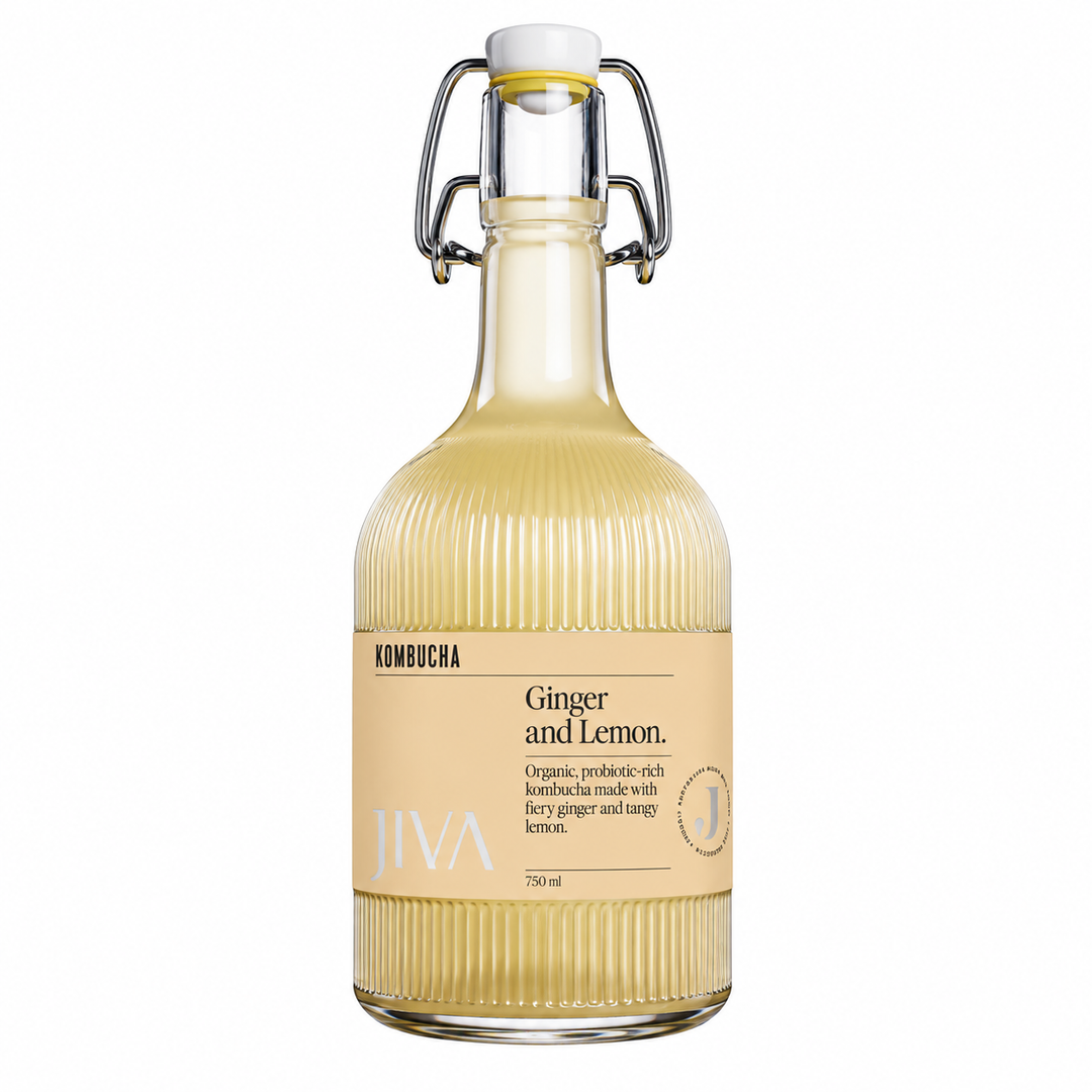 JIVA Kombucha Ginger & Lemon 750ml bottle