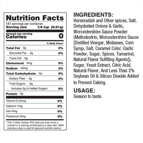 Nebraska Star Beef Premium Dry Rub Horseradish Prime Rib | All-Purpose Seasoning (110g)