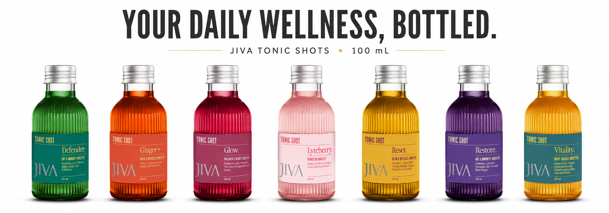JIVA Tonic wellness shots in New Zealand, distributed by Goodsnet.