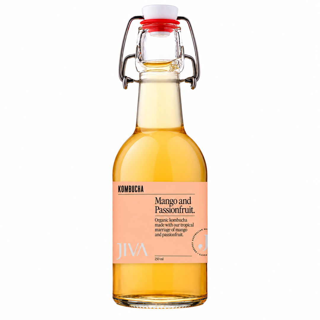 JIVA Kombucha Mango & Passionfruit 250ml bottle