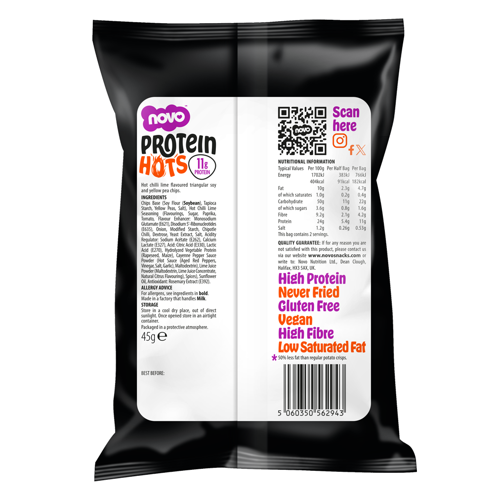 Mexican Chilli & Lime Protein HOTS | High-Protein Spicy Snack | Novo 45g