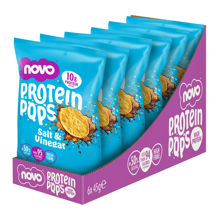 Salt & Vinegar Protein Pops (6 × 45 g) | Novo Nutrition