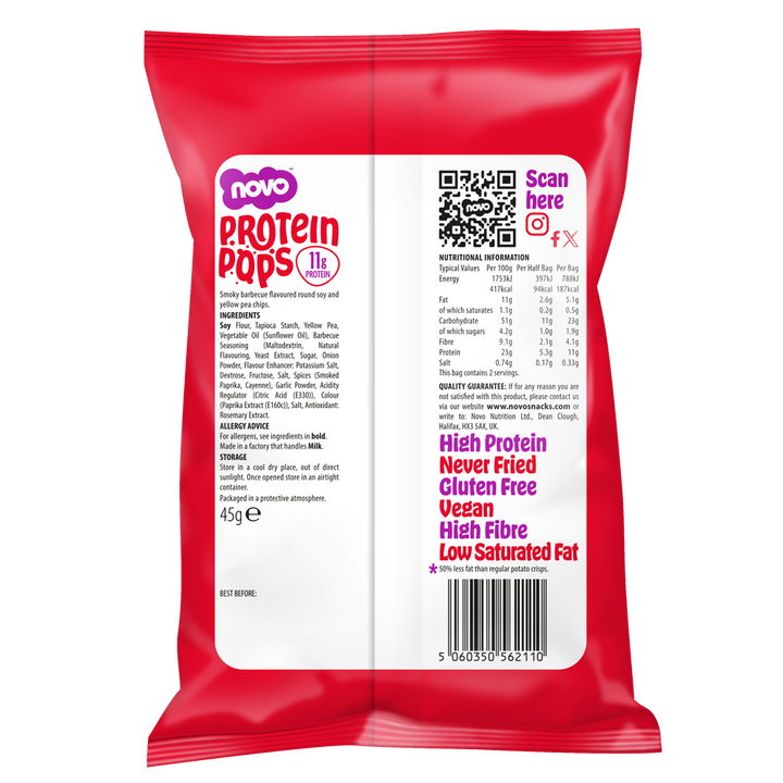 Barbecue Protein Pops | High-Protein Low Sugar Snack | Novo 45g