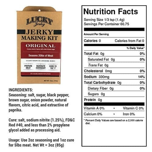 Nebraska Star Beef Jerky Kit Original | DIY Classic Jerky Seasoning & Cure (340g)