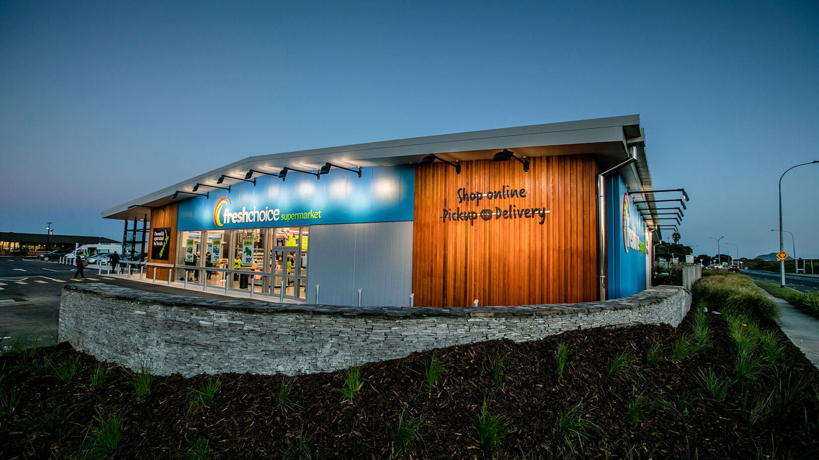 FreshChoice supermarket exterior in Bay of Plenty, New Zealand