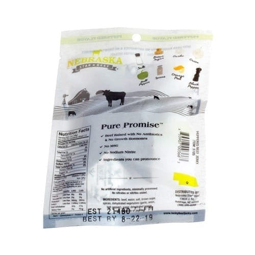 Nebraska Star Beef Premium Beef Jerky Peppered | High-Protein Snack (42g)