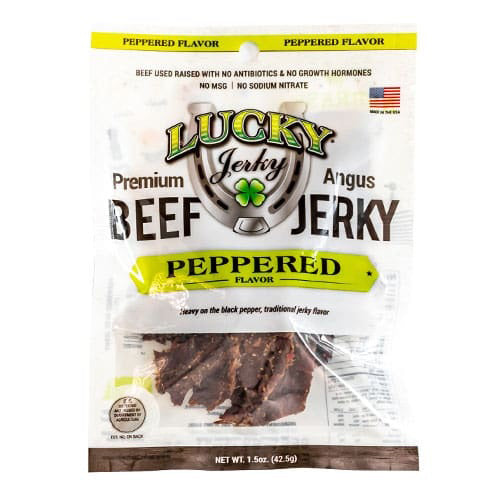 Nebraska Star Beef Premium Beef Jerky Peppered | High-Protein Snack (42g)