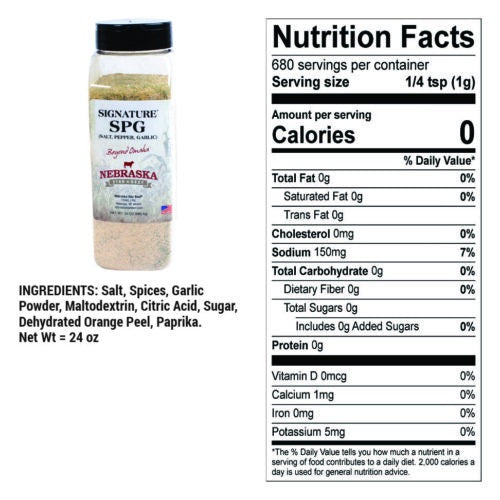 Nebraska Star Beef Premium Dry Rub SPG | Salt, Pepper, Garlic Seasoning (680g)