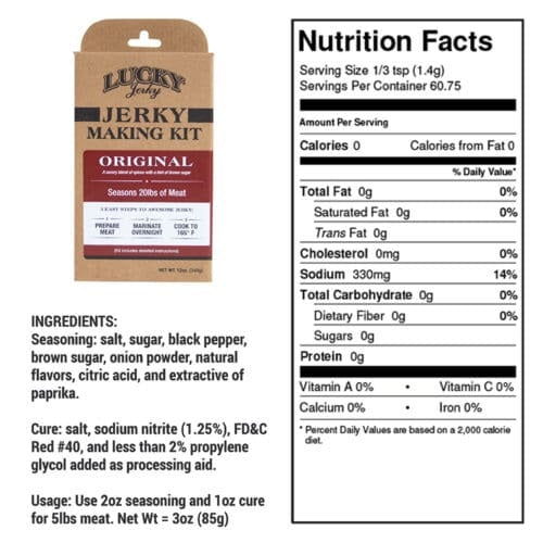 Nebraska Star Beef Jerky Kit Savoury Sampler | DIY Jerky Seasoning & Cure (340g)