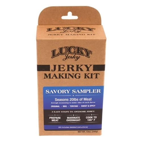 Nebraska Star Beef Jerky Kit Savoury Sampler | DIY Jerky Seasoning & Cure (340g)