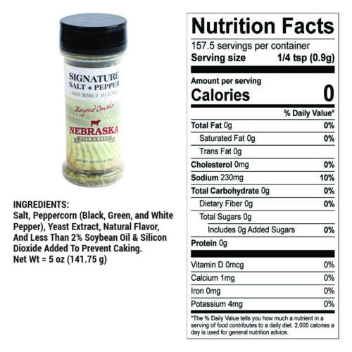 Nebraska Star Beef Premium Dry Rub Salt & Pepper | All-Purpose Seasoning (142g)