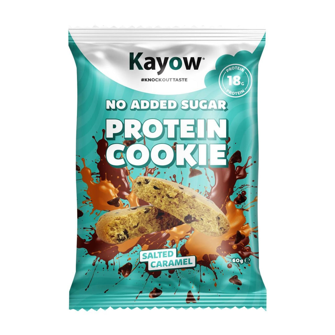 Kayow salted caramel protein cookie 18g protein soft baked no added sugar