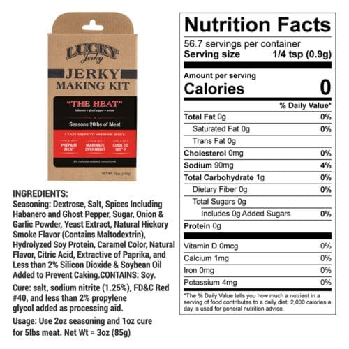 Nebraska Star Beef Jerky Kit Spicy Sampler | DIY Spicy Jerky Seasoning & Cure (340g)