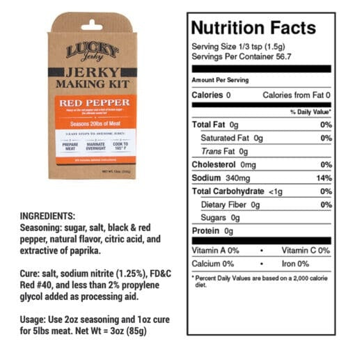 Nebraska Star Beef Jerky Kit Spicy Sampler | DIY Spicy Jerky Seasoning & Cure (340g)