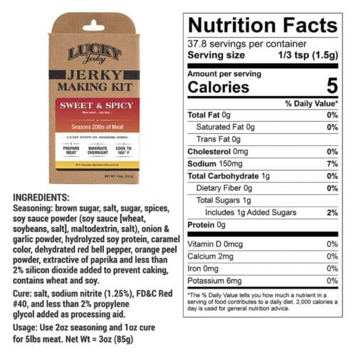 Nebraska Star Beef Jerky Kit Spicy Sampler | DIY Spicy Jerky Seasoning & Cure (340g)