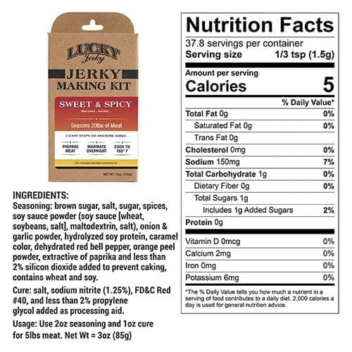 Nebraska Star Beef Jerky Kit Sweet & Spicy | DIY Jerky Seasoning & Cure (340g)