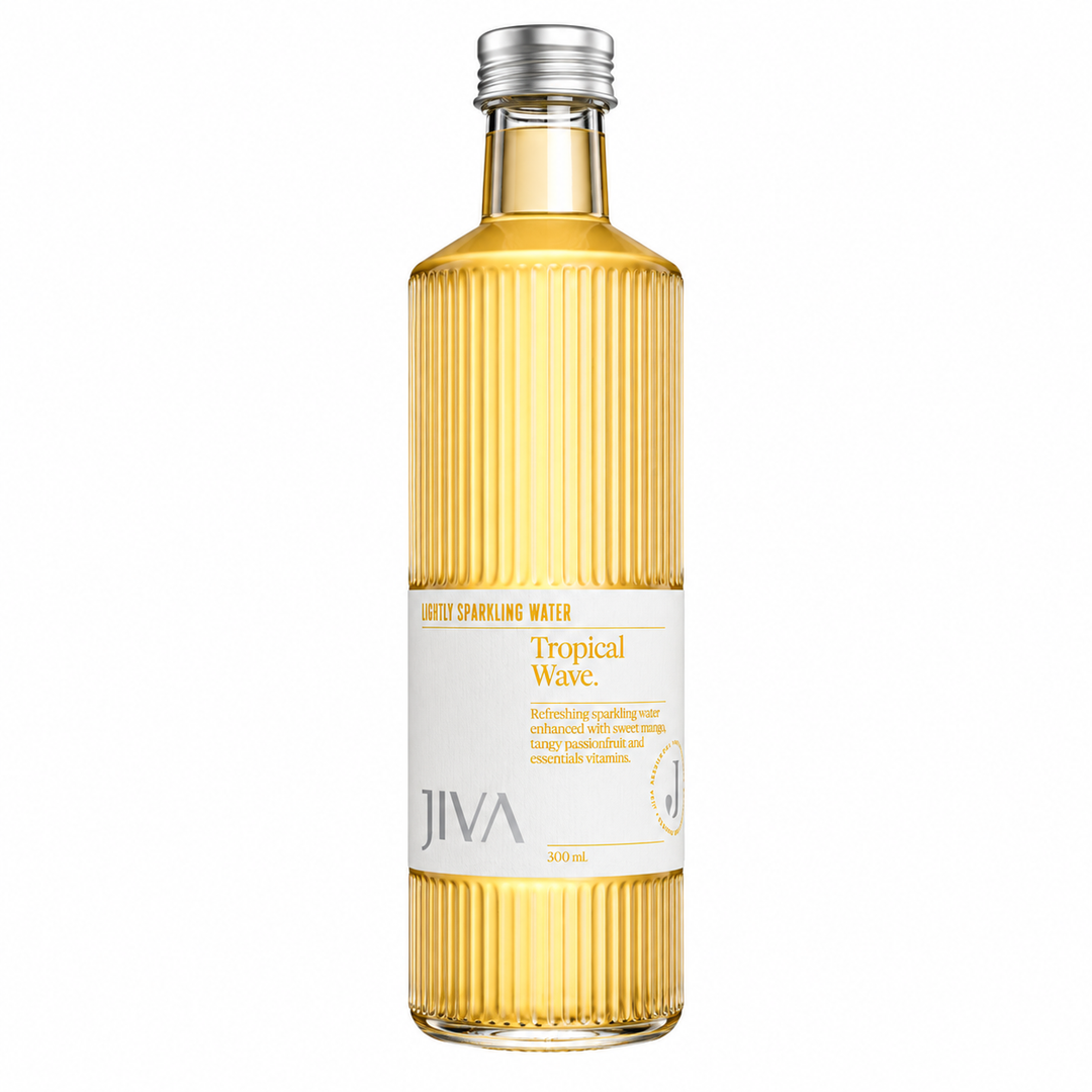 JIVA Tropical Wave Sparkling Water 300ml with mango, passionfruit and essential vitamins