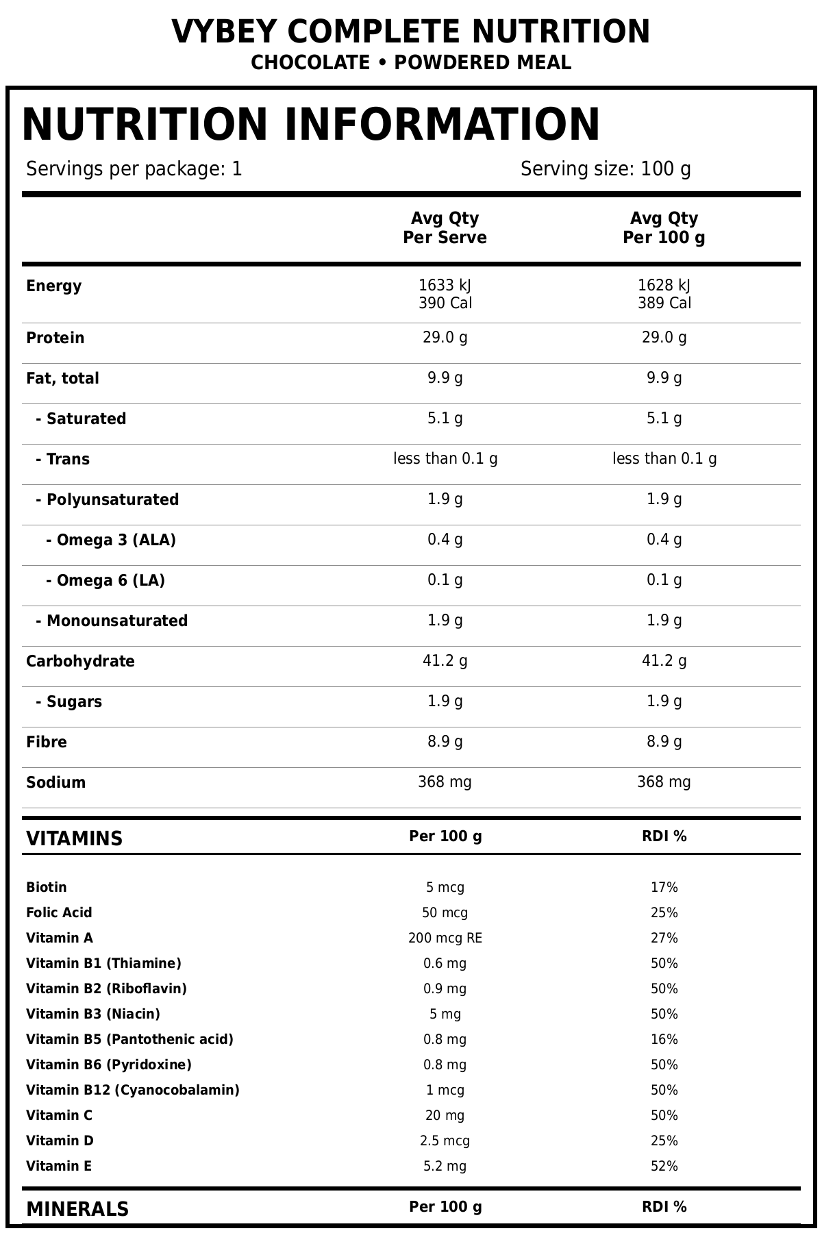 Nutrition Information Panel
