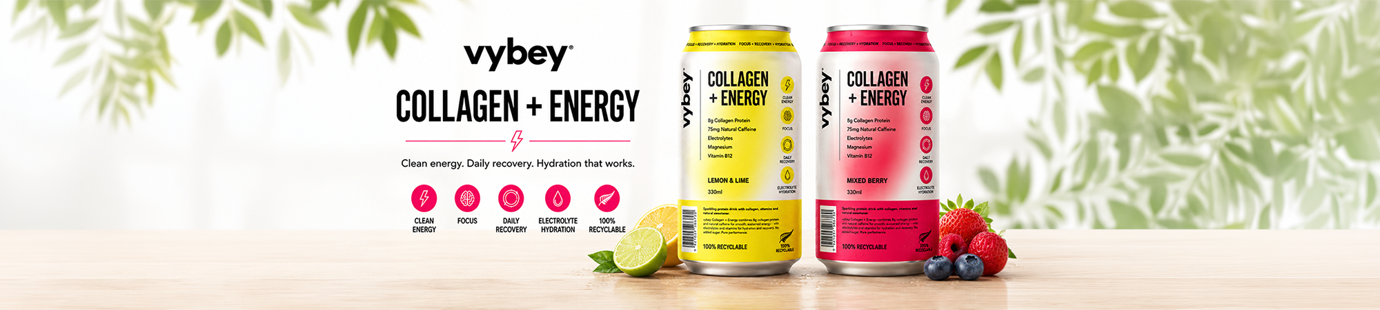 VYBEY Collagen + Energy drinks available at Goodsnet.