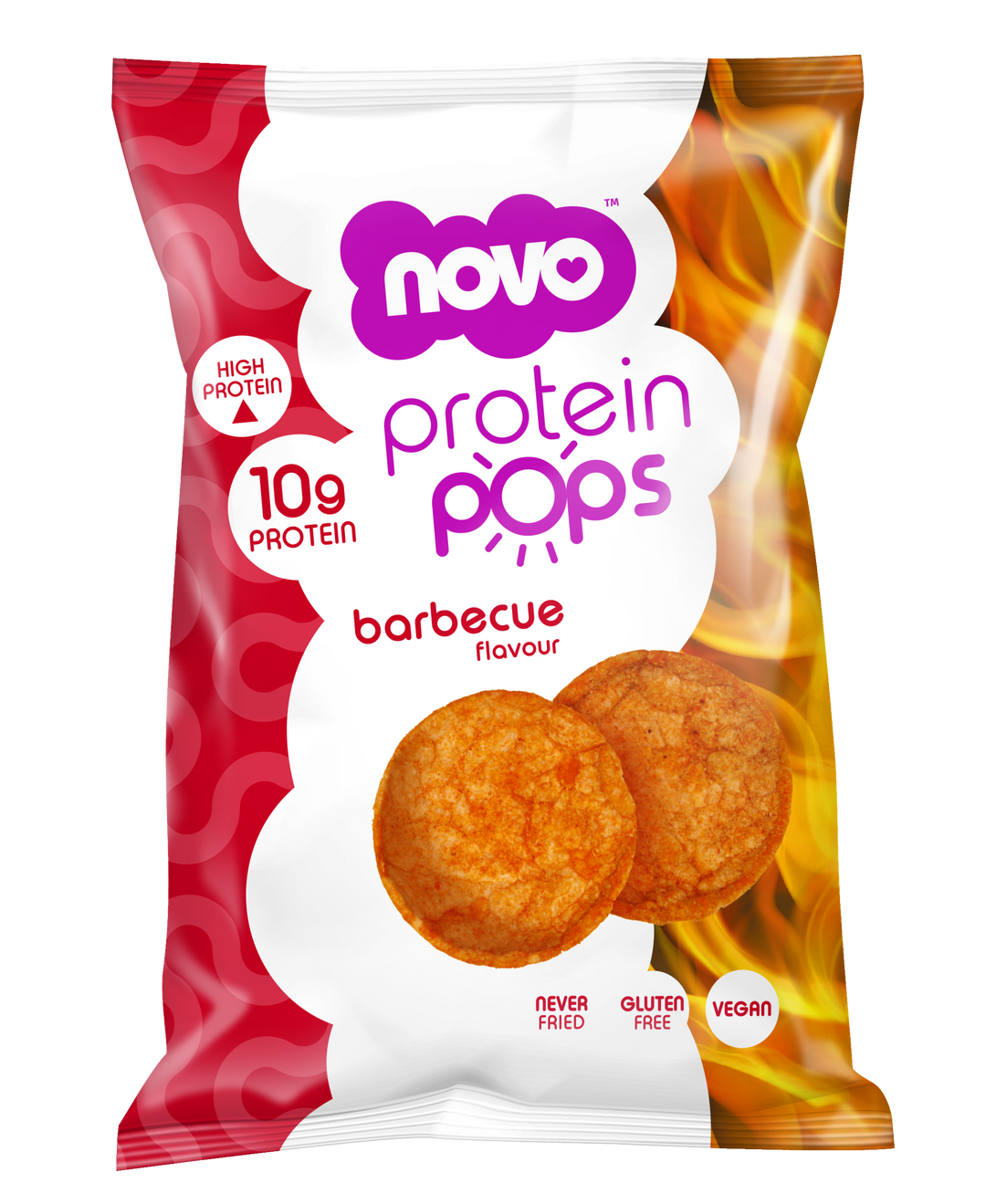 Novo Protein Pops – Barbecue Flavour – High-Protein Snack – 23g Pack
