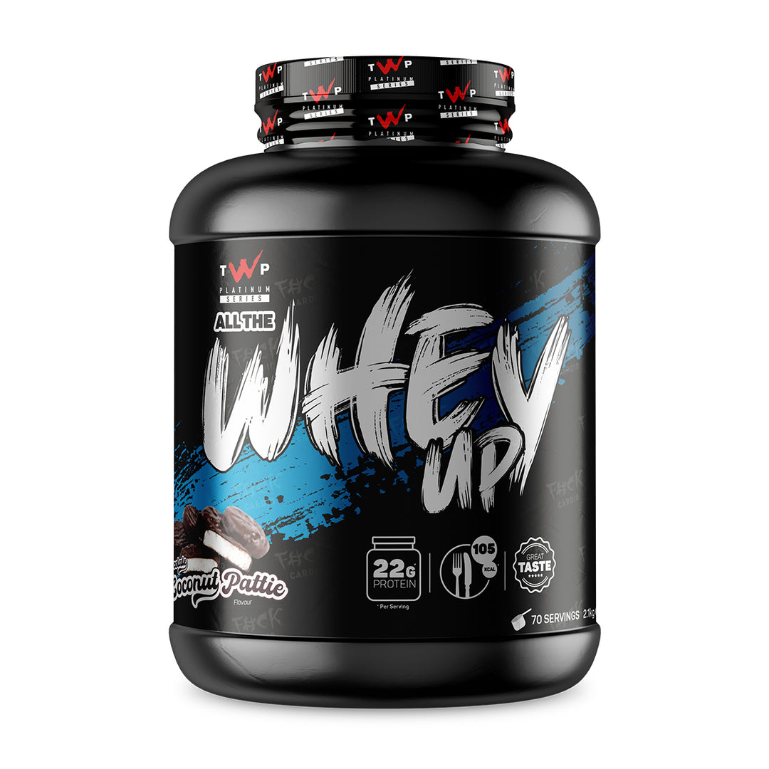 TWP ALL THE WHEY UP Whey Protein – Choc Coconut Pattie 2.1kg Tub