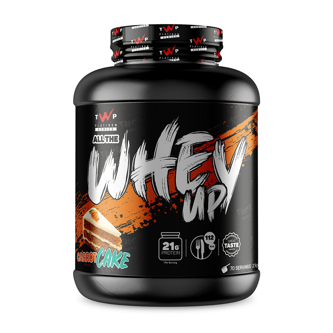 TWP ALL THE WHEY UP Whey Protein – Carrot Cake 2.1kg Tub