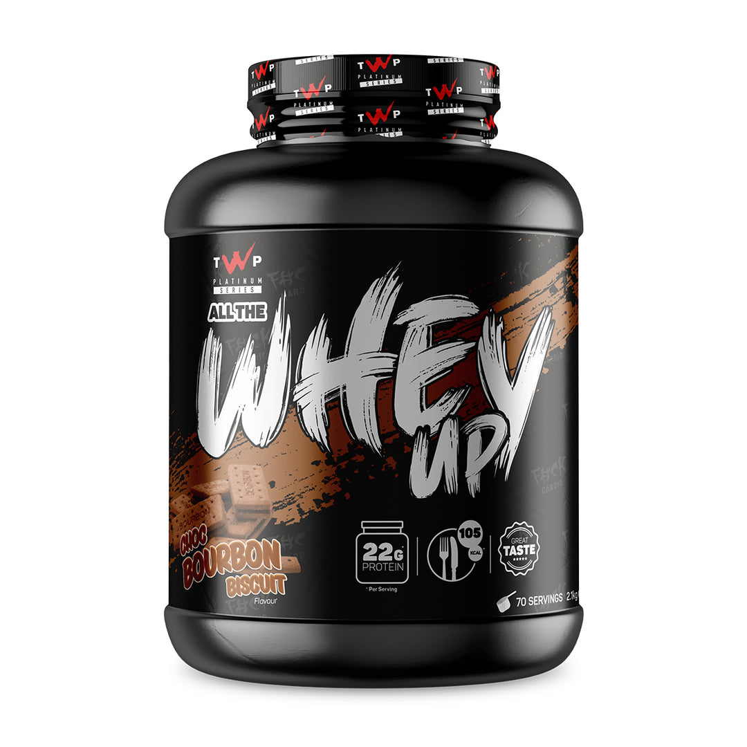 TWP ALL THE WHEY UP Whey Protein – Choc Bourbon Biscuit 2.1kg Tub
