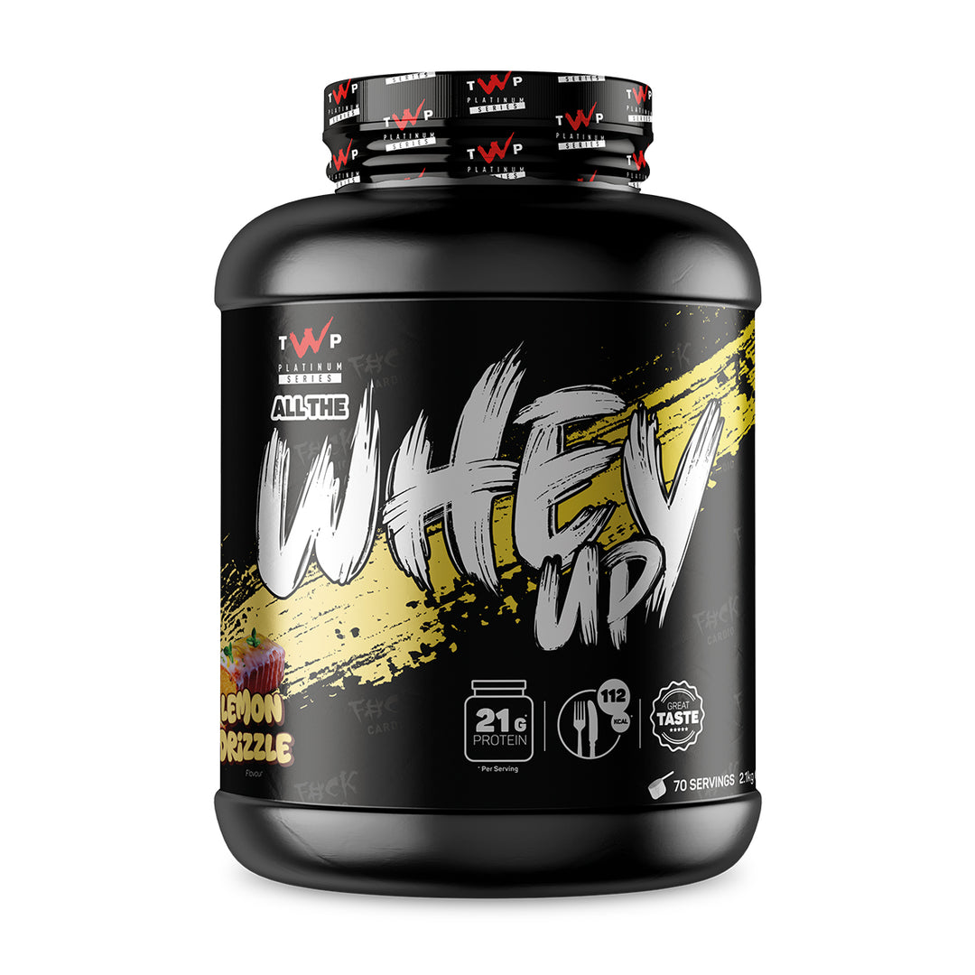 TWP ALL THE WHEY UP Whey Protein – Lemon Drizzle Cake 2.1kg Tub