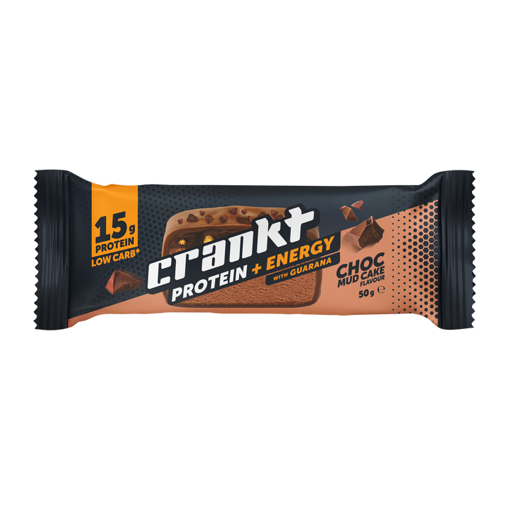 CRANKT Protein + Energy Bar Chocolate Mudcake 50g with 15g protein – Goodsnet NZ