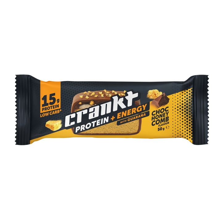 CRANKT Protein + Energy Bar Chocolate Honeycomb 50g with 15g protein – Goodsnet NZ