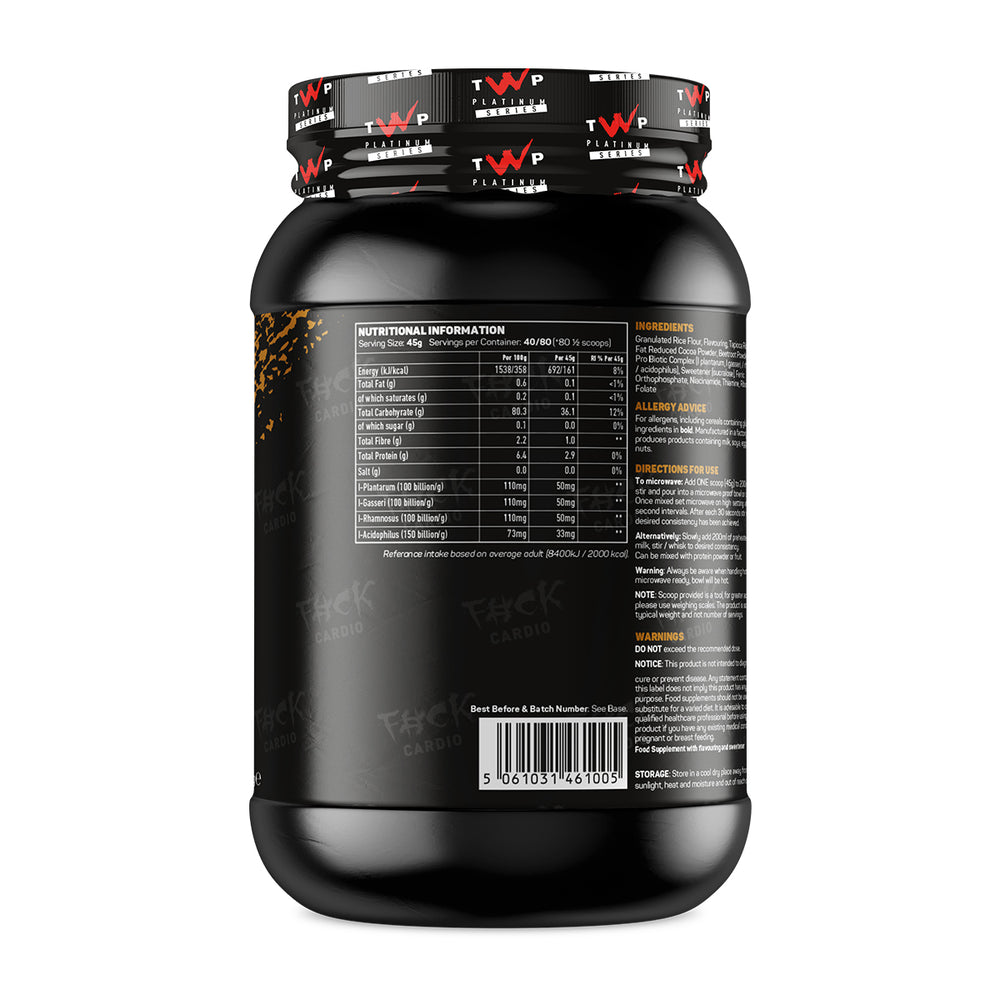 “Back of TWP C.O.R+ Cookie Dough Brownie tub displaying nutrition facts, ingredient list, and usage instructions, available at Goodsnet New Zealand.”