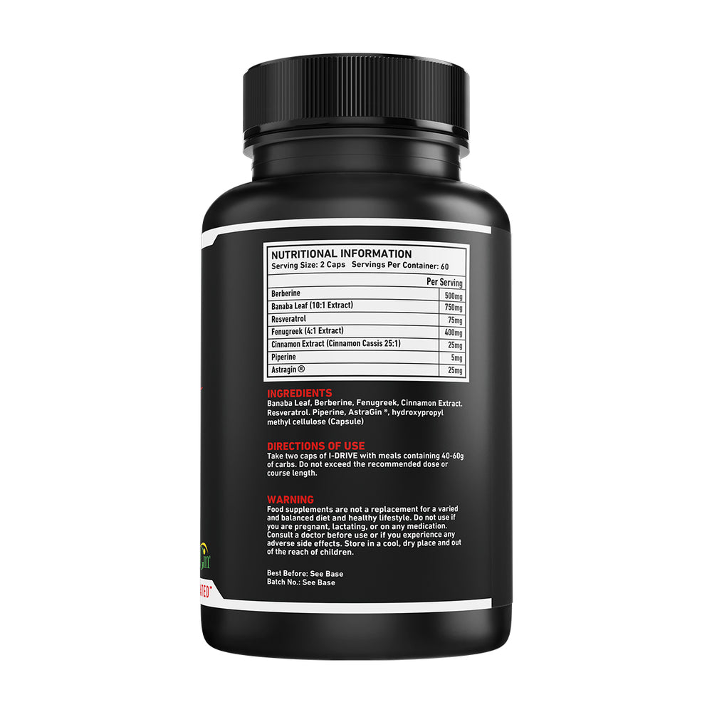 “Back of TWP I-Drive tub showing supplement facts, ingredient list, and usage instructions, available at Goodsnet New Zealand.”
